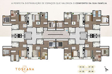 Plantas - Residenciais La Vite Jundiaí - Casa Verde e Amarela