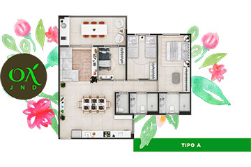 Plantas - Lançamento Residencial Oásis Jundiaí
