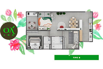 Plantas - Lançamento Residencial Oásis Jundiaí