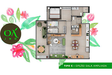 Plantas - Lançamento Residencial Oásis Jundiaí